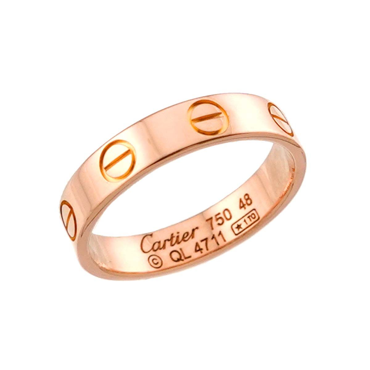カルティエ　ミニラブリング　48 750PG カルティエ Cartier ミニラブ #48 リング K18 PG ピンクゴールド 750