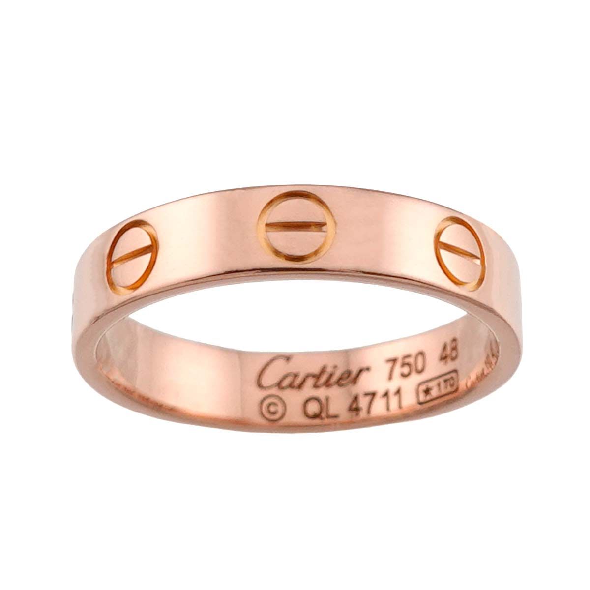 カルティエ Cartier ミニラブ #48 リング K18 PG ピンクゴールド 750