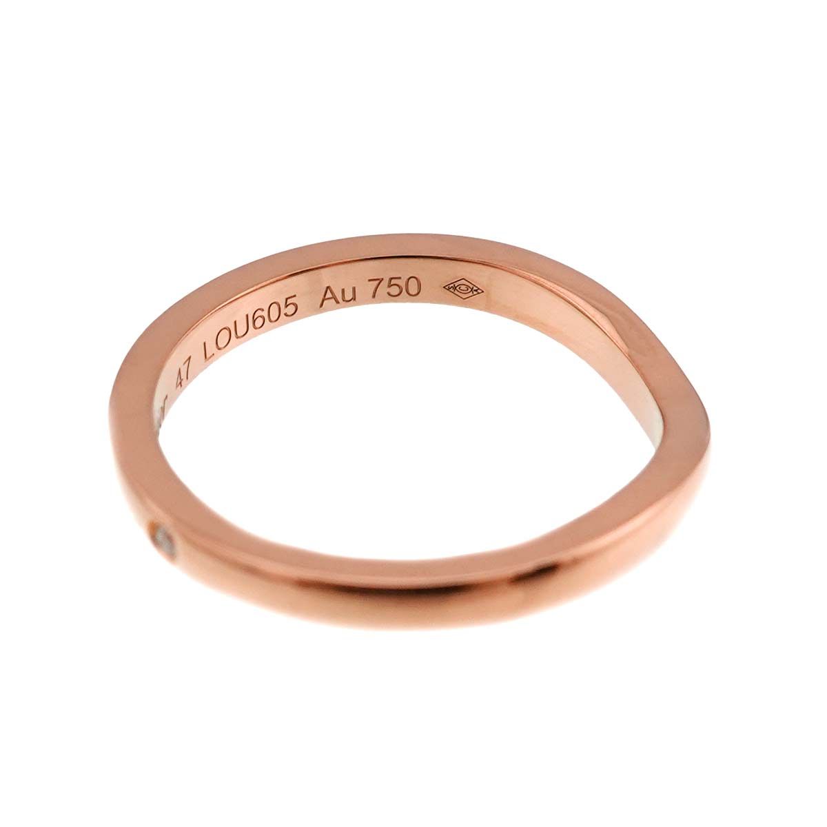 カルティエ Cartier バレリーナ カーブ #47 リング ダイヤ 3P PG