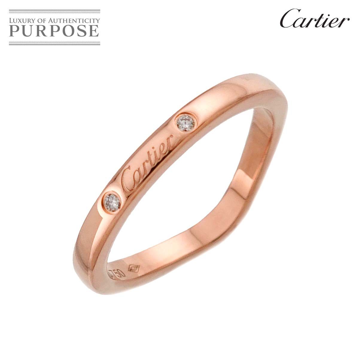 Cartier バレリーナ　3Pダイヤ　リング 8号(48号) カルティエ Cartier バレリーナ カーブ #47 リング ダイヤ 3P PG