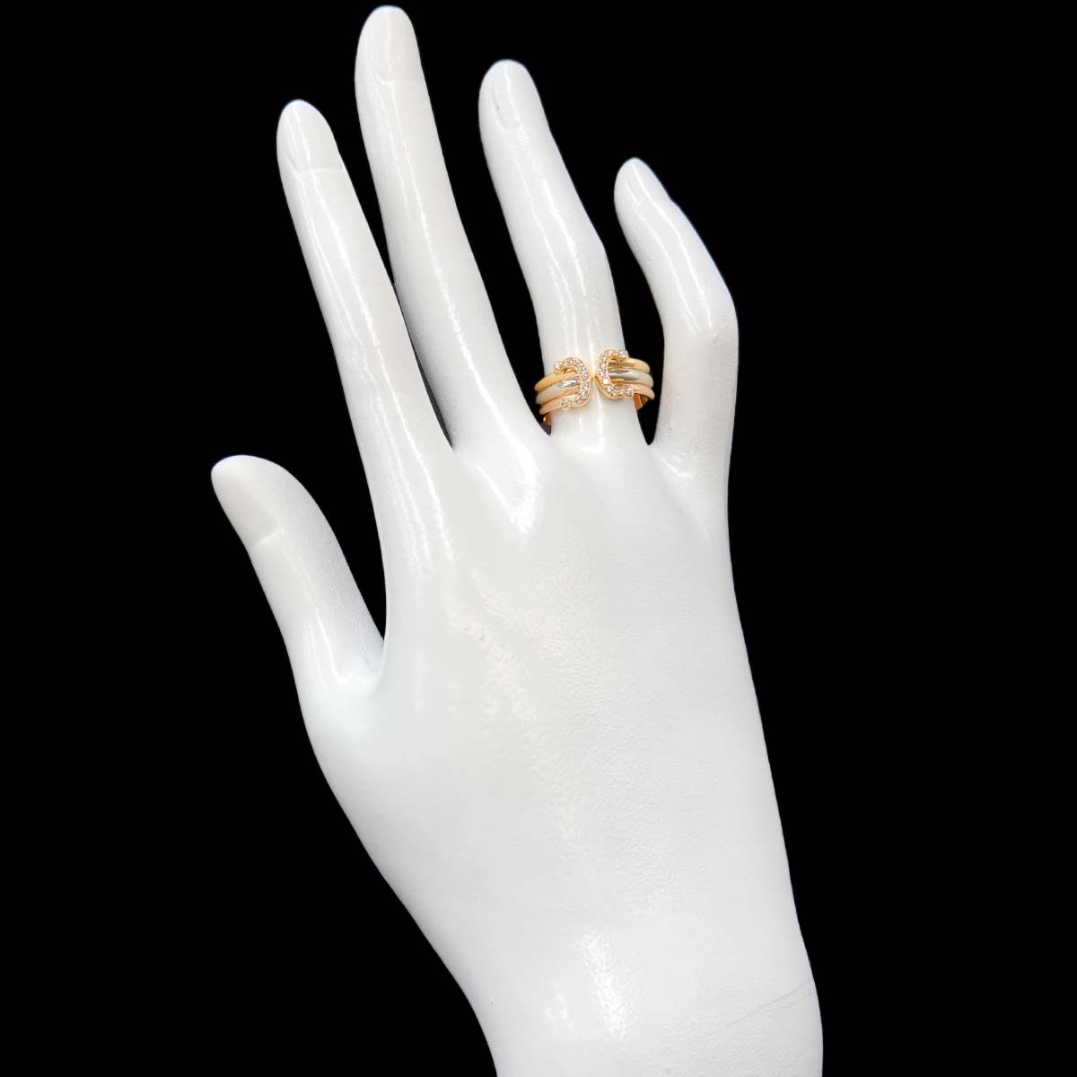 カルティエ Cartier 2C #51 リング ダイヤ K18 YG WG PG スリーカラー