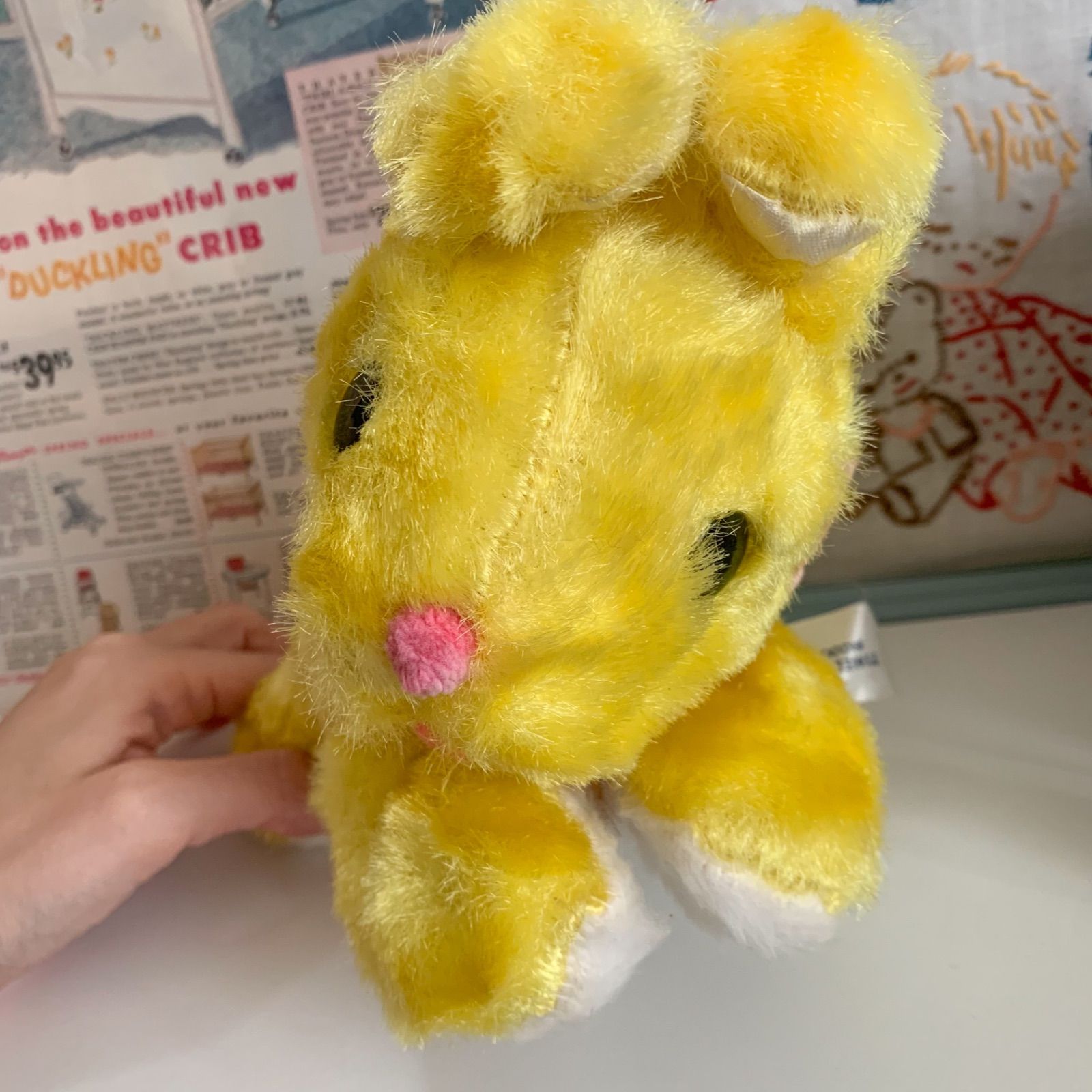 海外 ヴィンテージ テディベア うさぎ 舌ペロ ぬいぐるみ 2点セット