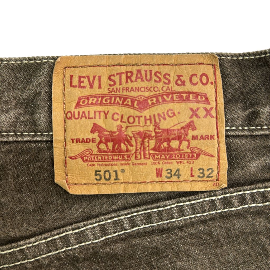 Levi's リーバイス 501 デニムパンツ ブラウン(メンズ W34 L32)中古