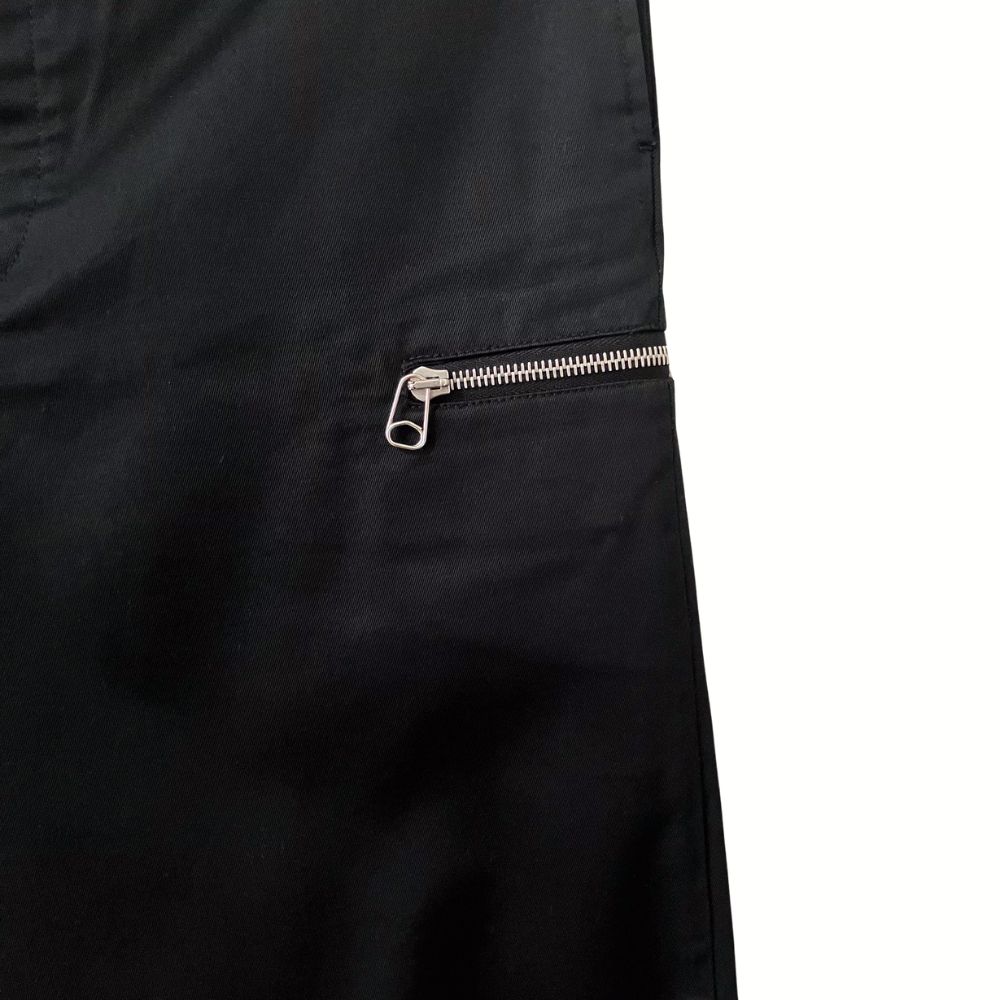 OAMC ベルト付き クロップドパンツ ジップポケット ブラック XS S M