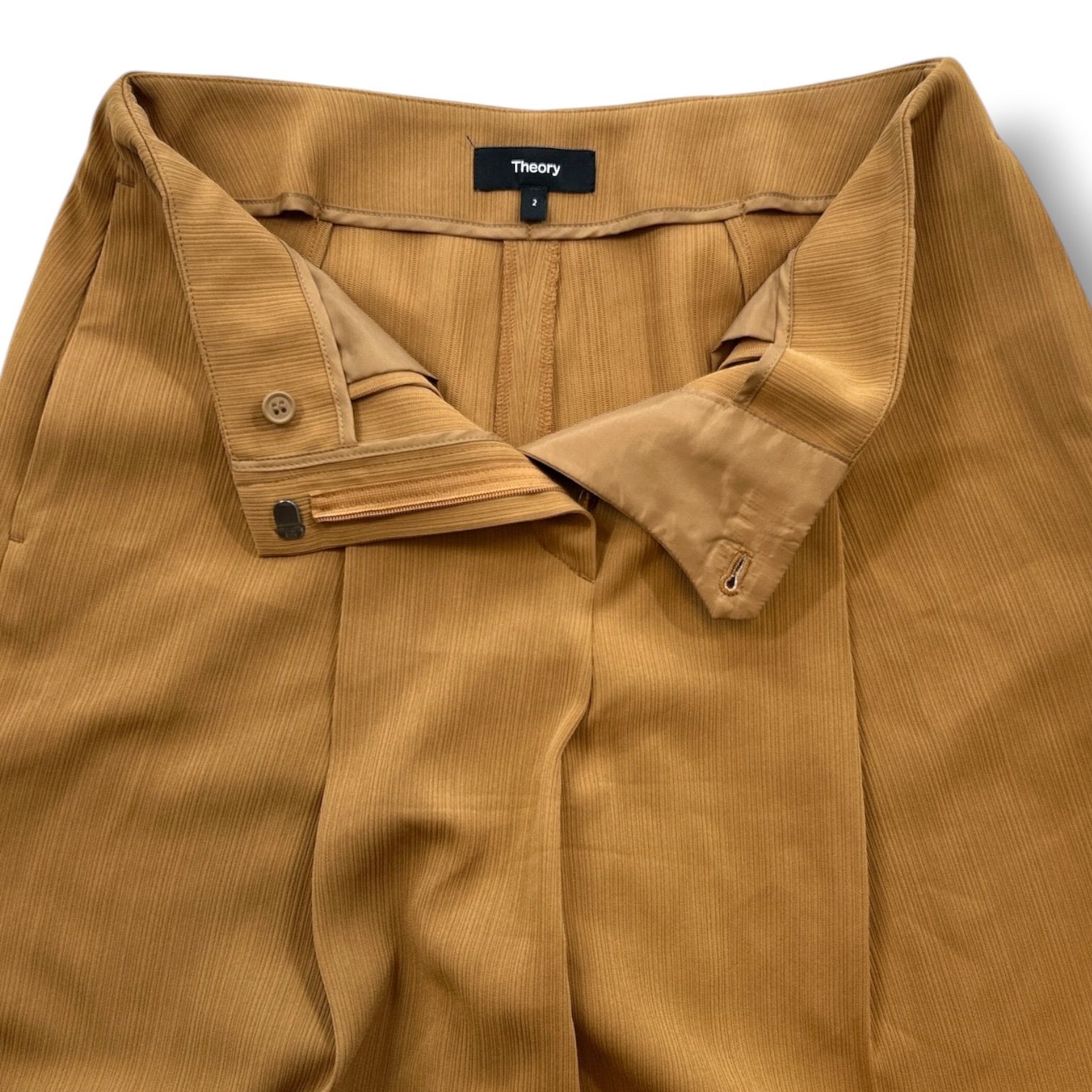 Theory セオリー ADMIRAL STRIPE WIDE PLT PANT B ストライプ タック