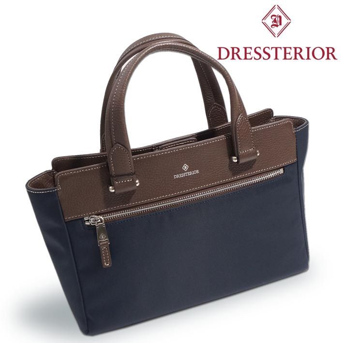 ドレステリア ミニトートバッグ ユース 862501 DRESSTERIOR レザー ナイロン メンズ レディース ネイビー 紺 ドライビングトート 定価29,700円 本革 男女兼用 カジュアル 軽量 新品 正規品 14,288円