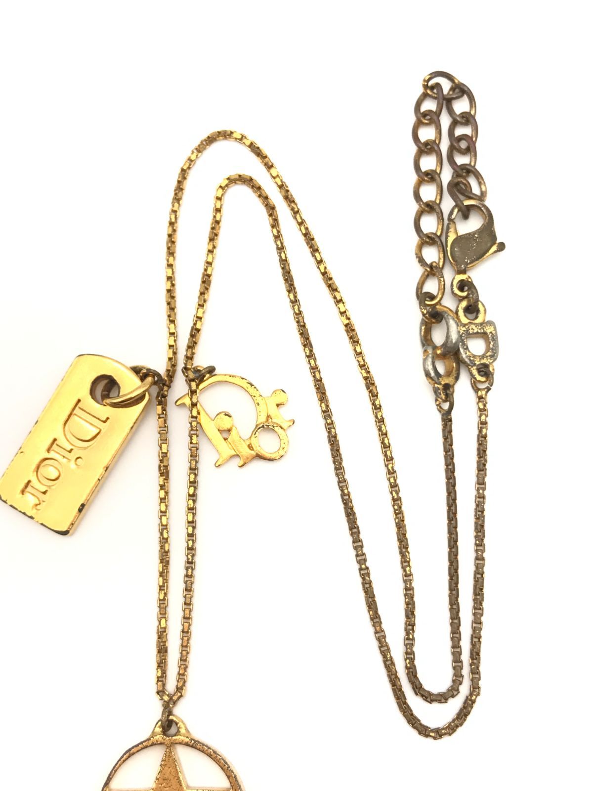 vintage Dior ゴールド レトロ ネックレス sv925 古着 F19 Christian Dior ディオール ネックレス スター ヴィンテージ ゴールド