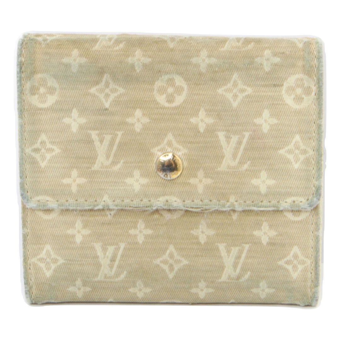 ★【LOUIS VUITTON】ルイヴィトン　M95309　ポルトモネビエカント　三つ折り財布　ベージュ系　モノグラム　レディース　ハイブランド　ゴールド金具