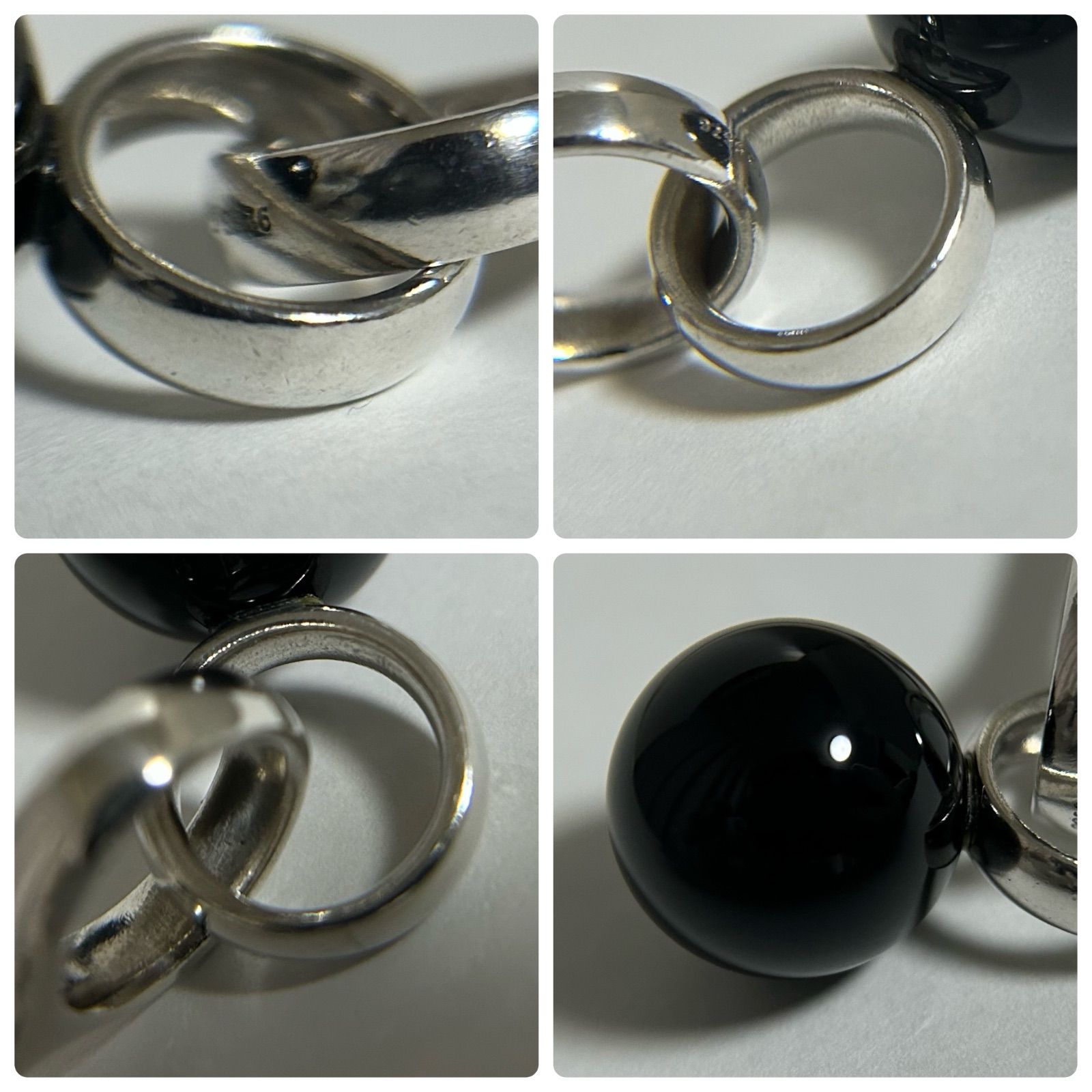 ジョージジェンセン　スフィア　ブラックアゲイト　ブレスレット 使用感有】 ジョージジェンセン ネックレス ペンダント スフィア 473A