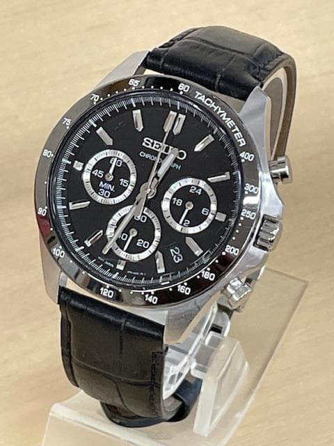 SEIKO SBTR021 – Quartz Chronograph / Stainless Steel / Leather Band