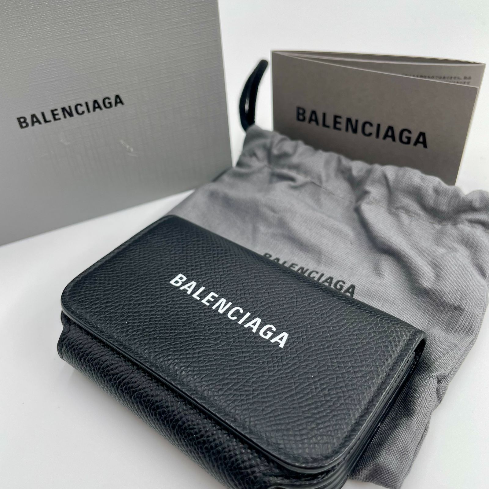 【極美品】BALENCIAGA バレンシアガ CASH アコーディオン カードホルダー カードケース ブラック