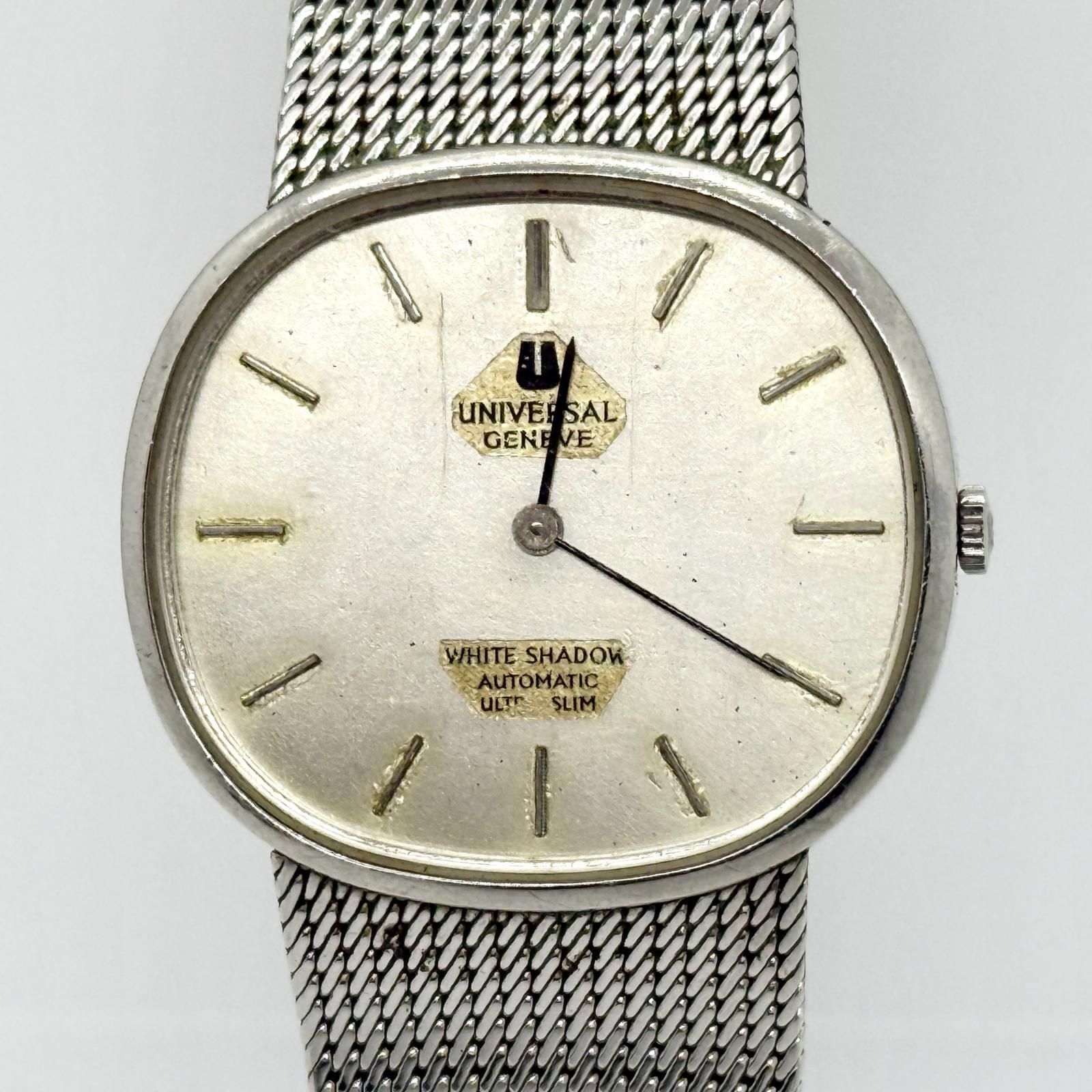 Universal Genève ユニバーサル・ジュネーブ 866050 3525577 シルバー AT ユニセックス ホワイトシャドウ 腕時計 稼働品