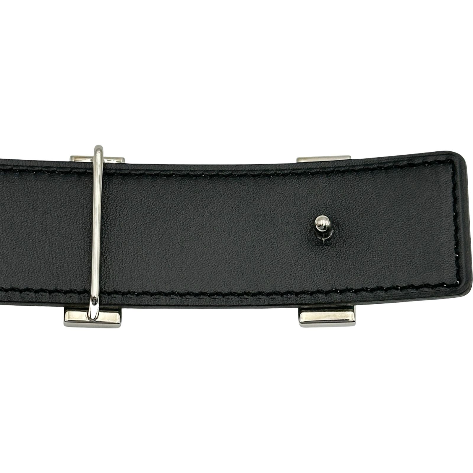 エルメス HERMES コンスタンスHベルト リバーシブル75 ▢O刻印 ブルー