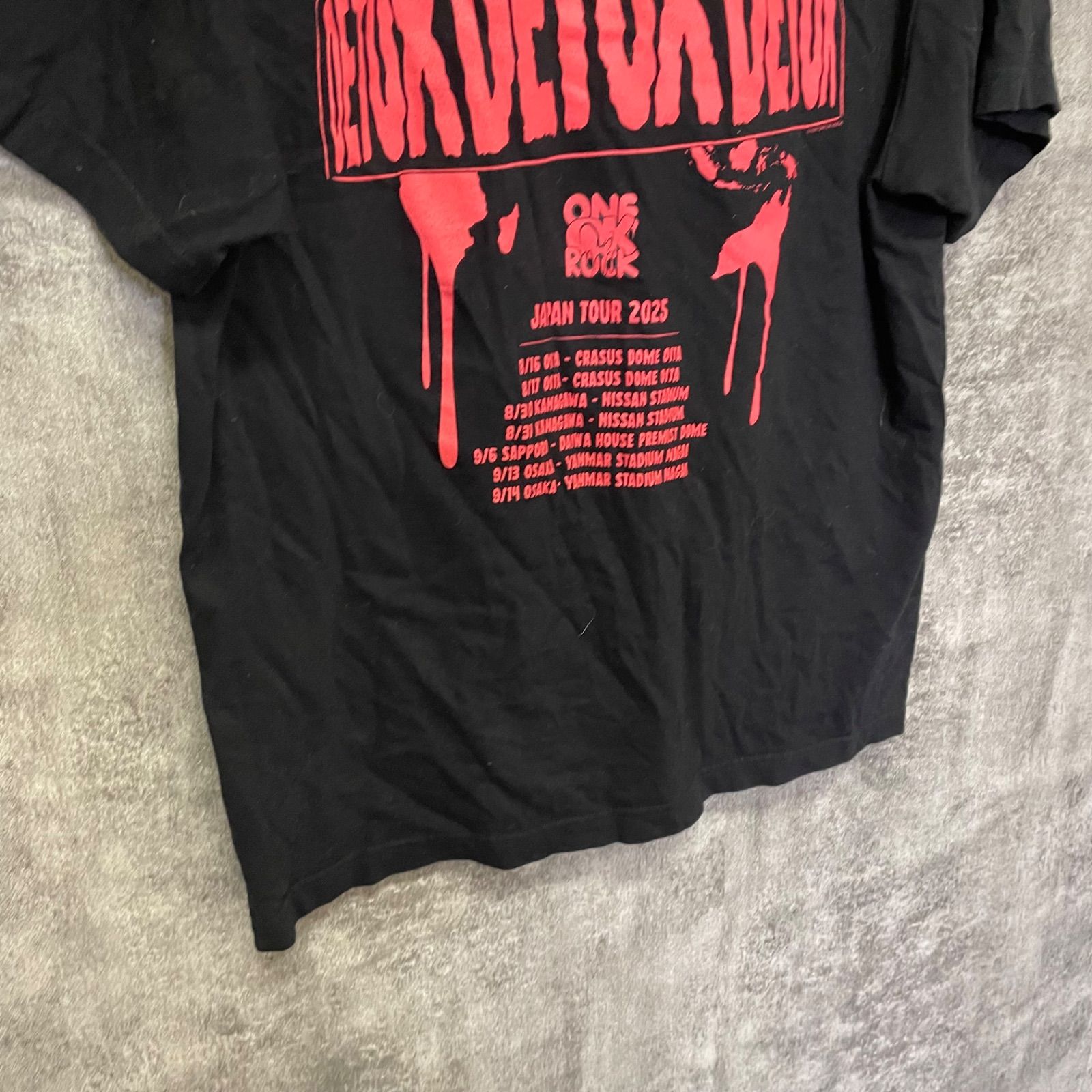 Y-939】ONE OK ROCK ワンオクロック M DETOX JAPAN TOUR 2025 半袖T