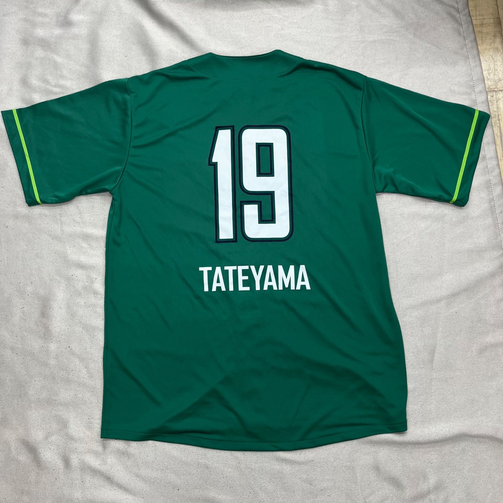 日立ハイテククーガーズ ベースボールシャツ 19 舘山萌奈 緑 グリーン