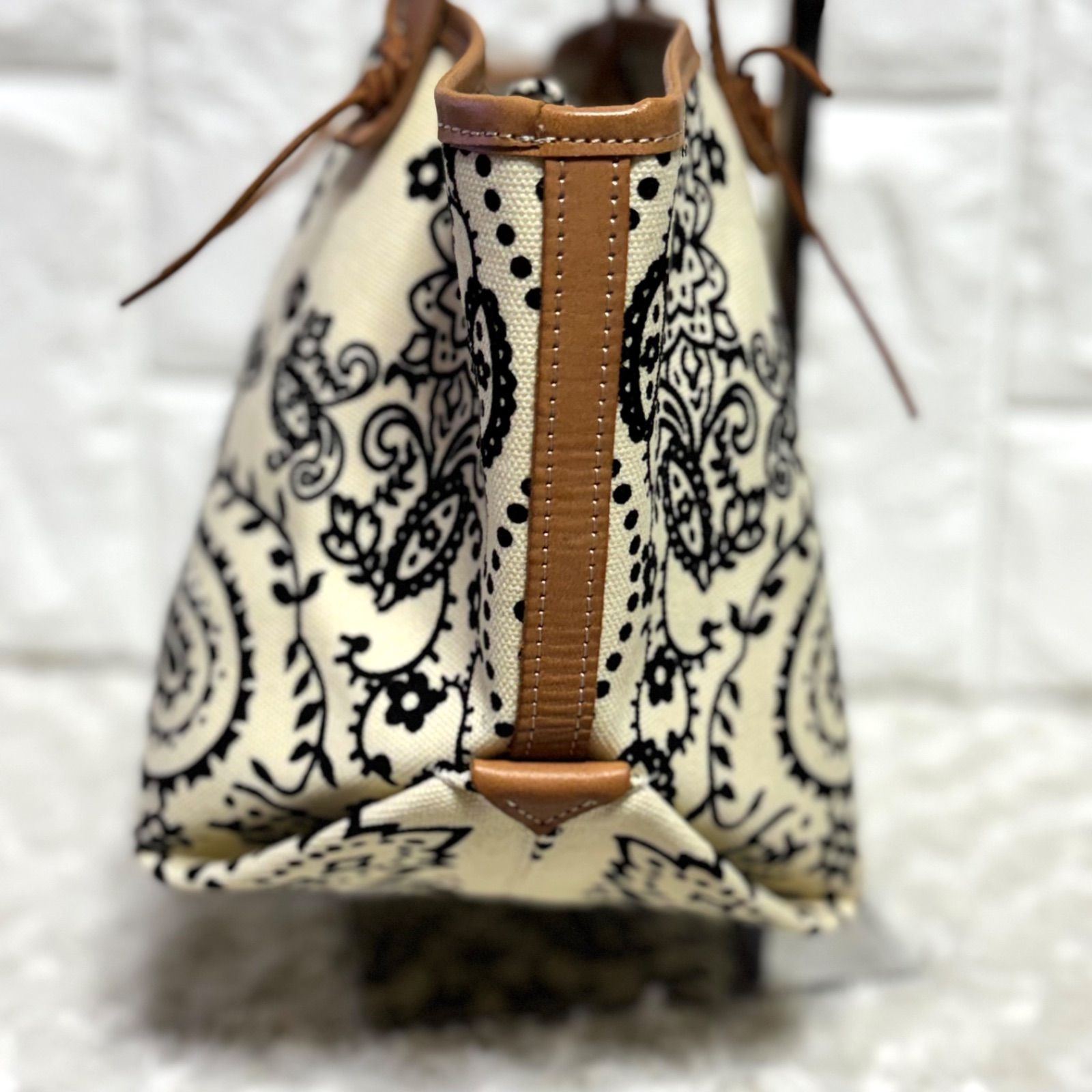manipuri マニプリ キャンバス トートバッグ バンダナ柄 ペイズリー 