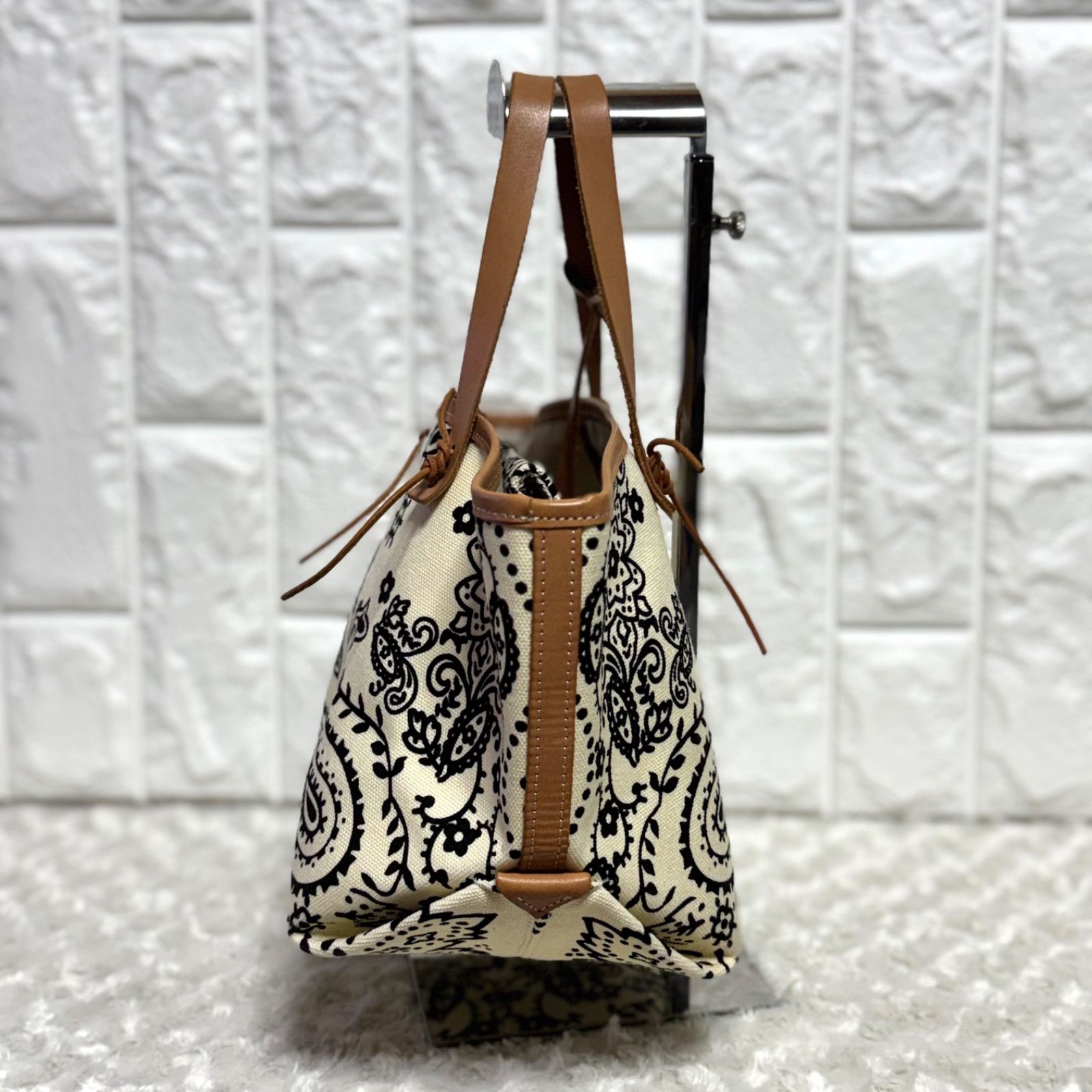 manipuri マニプリ キャンバス トートバッグ バンダナ柄 ペイズリー 