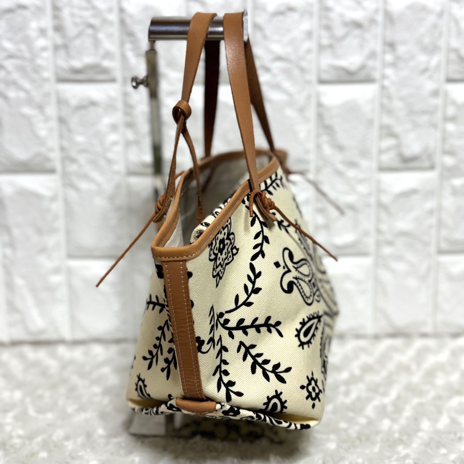 manipuri マニプリ キャンバス トートバッグ バンダナ柄 ペイズリー 