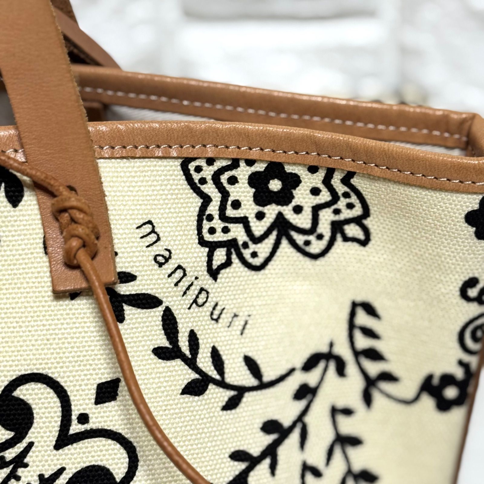 manipuri マニプリ キャンバス トートバッグ バンダナ柄 ペイズリー 