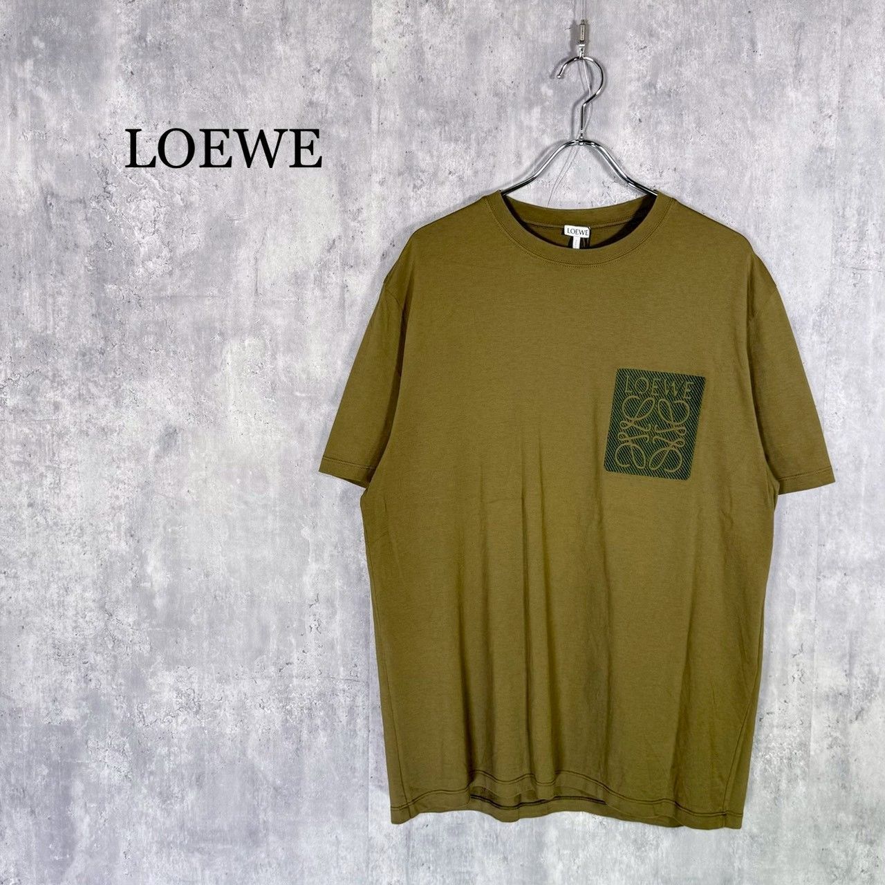 『LOEWE』ロエベ(XL) Anagram T-shirt カーキ アナグラムTシャツ