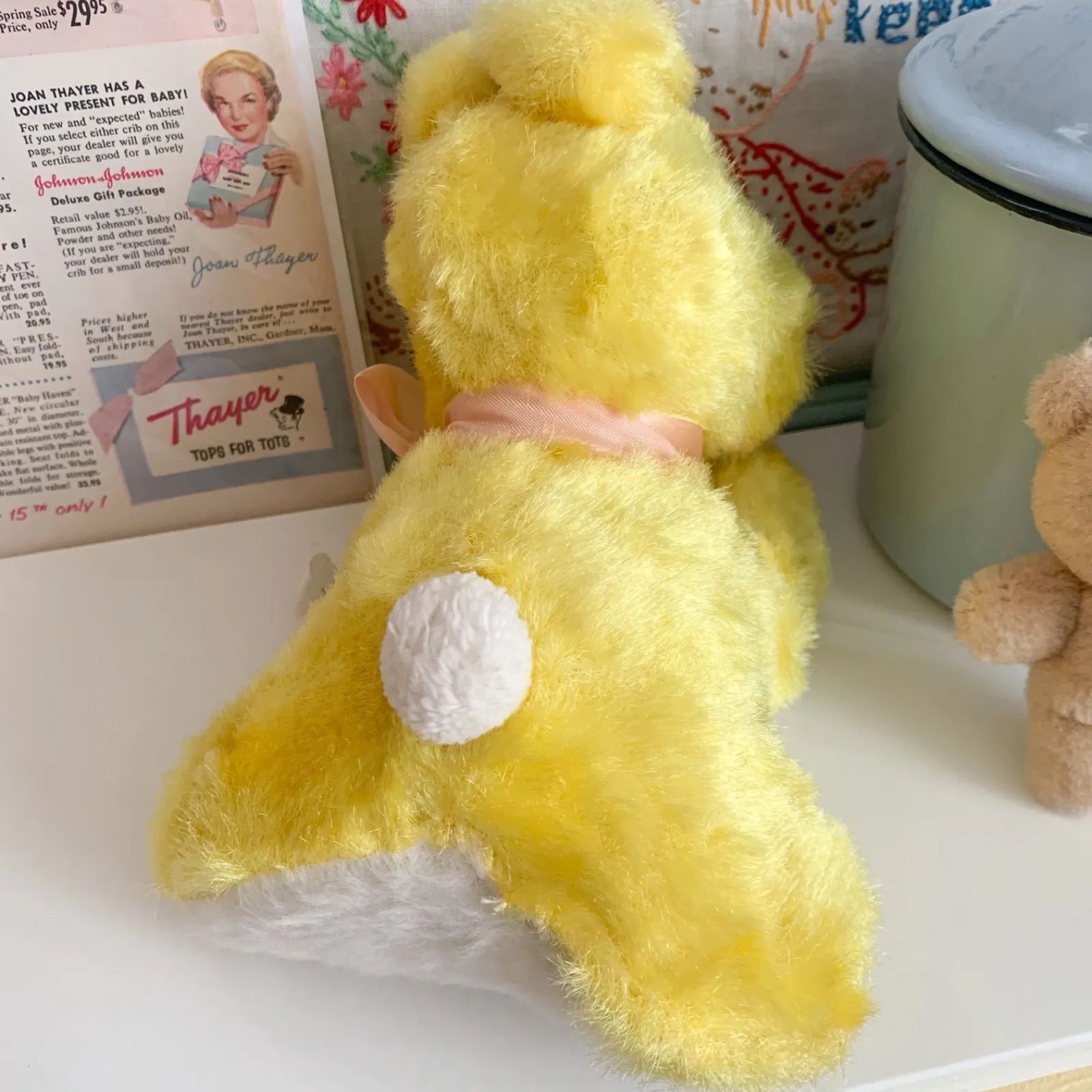 海外 ヴィンテージ テディベア うさぎ 舌ペロ ぬいぐるみ 2点セット
