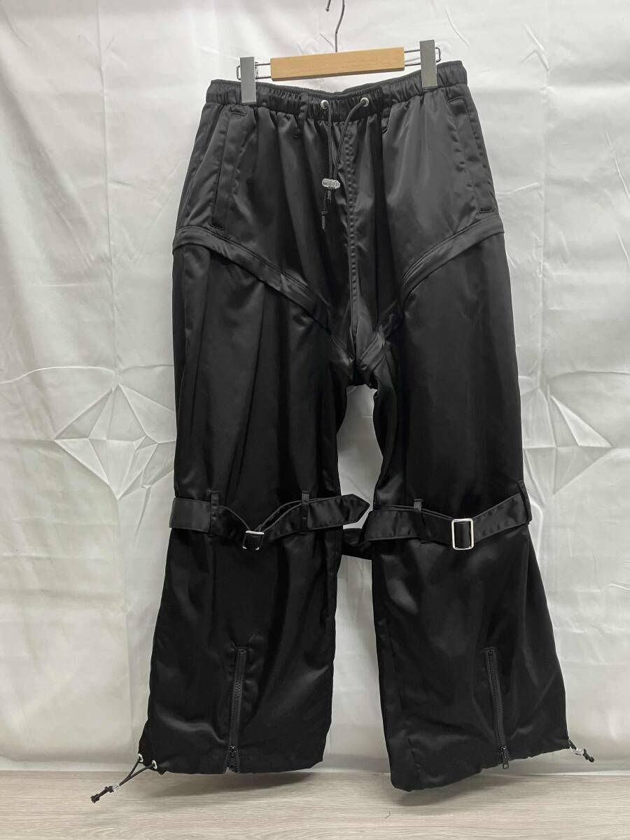 el conductorh コンダクター ロングパンツ ナイロンボンデージパンツ 表記サイズ4 ブラック