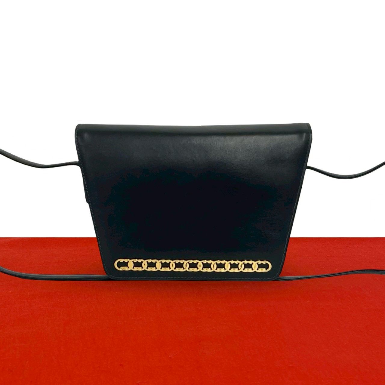 極 美品 GUCCI グッチ オールドグッチ GG ロゴ 金具 レザー 本革 ミニ