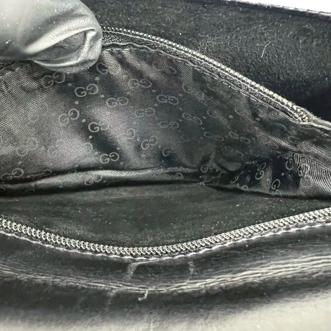 極 美品 GUCCI グッチ オールドグッチ GG ロゴ 金具 レザー 本革 ミニ