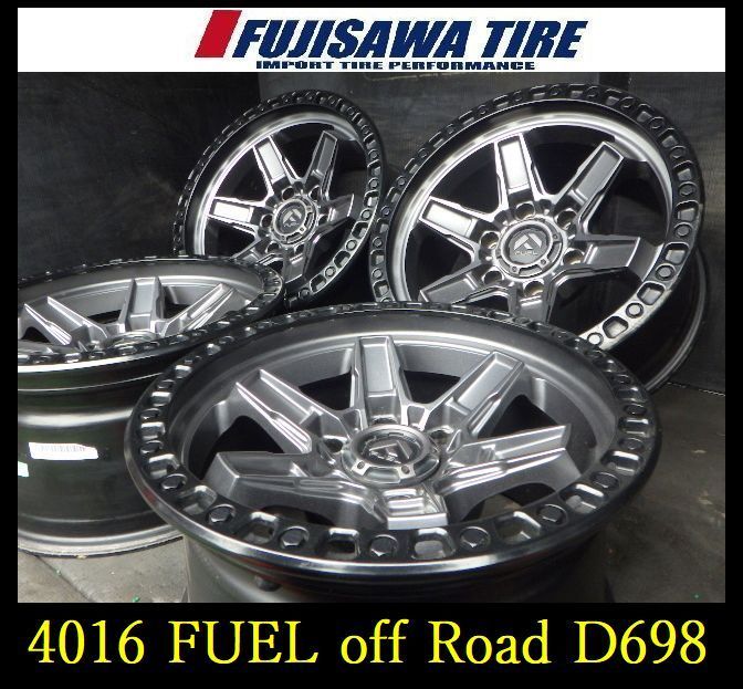 【4016】B▲送料無料▲FUEL Off Road D698 ホイール▲17x9.0J 6穴 PCD139.7 +1▲4本 26103862