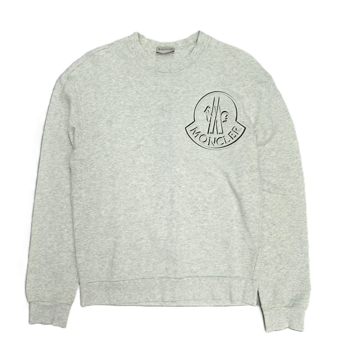 MONCLER モンクレール MAGLIA トレーナー ロゴ 刺繍 スウェット G10918G7A610 809LA メンズ コットン グレー 中古