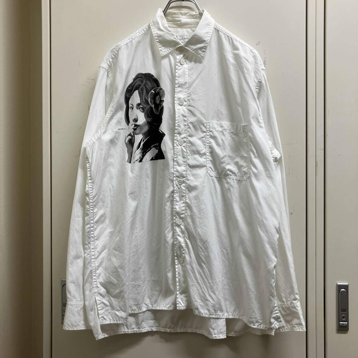 21SS YOHJI YAMAMOTO POUR HOMME×内田すずめ 椿とタバコ ブロード