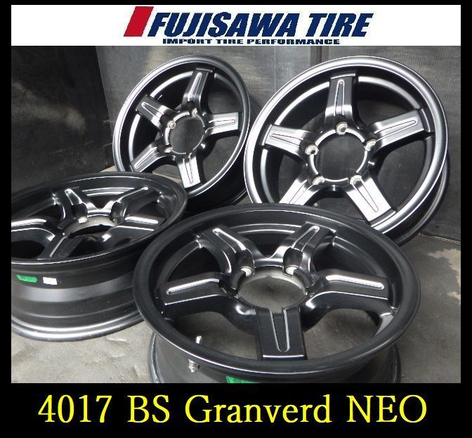 【4017】B▲送料無料▲BS Granverd NEO▲15x5.5J 5穴 PCD139.7 +5▲4本 26103863