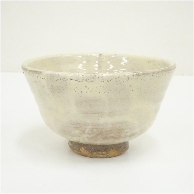 作家物 白釉茶碗 茶道 抹茶 おしゃれ 抹茶茶碗 抹茶碗 和食器 レトロ