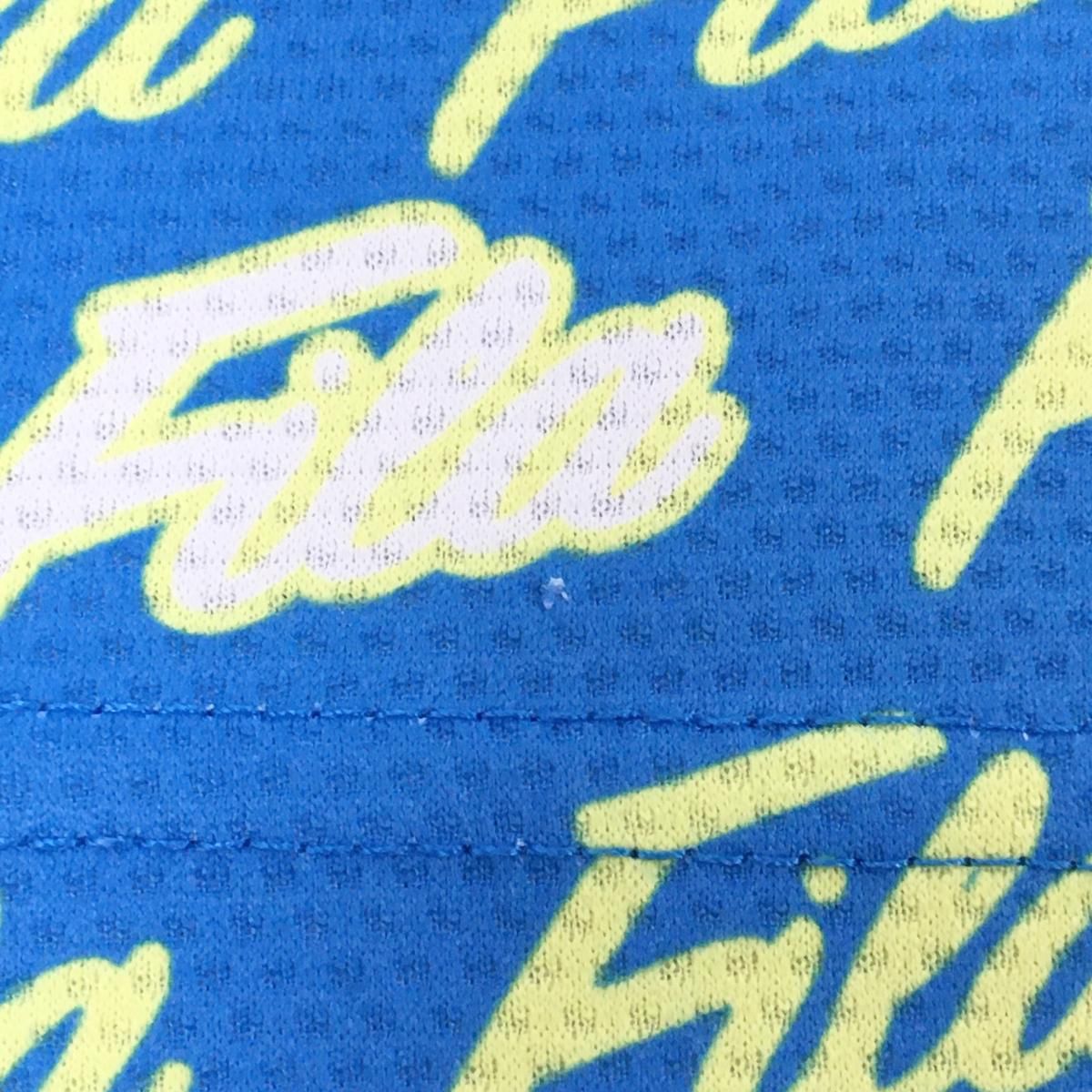 超美品】フィラゴルフ 半袖ポロシャツ ライトブルー×ライトイエロー