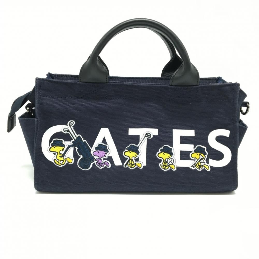 美品】パーリーゲイツ×PEANUTS カートバッグ ネイビー×白 スヌーピー