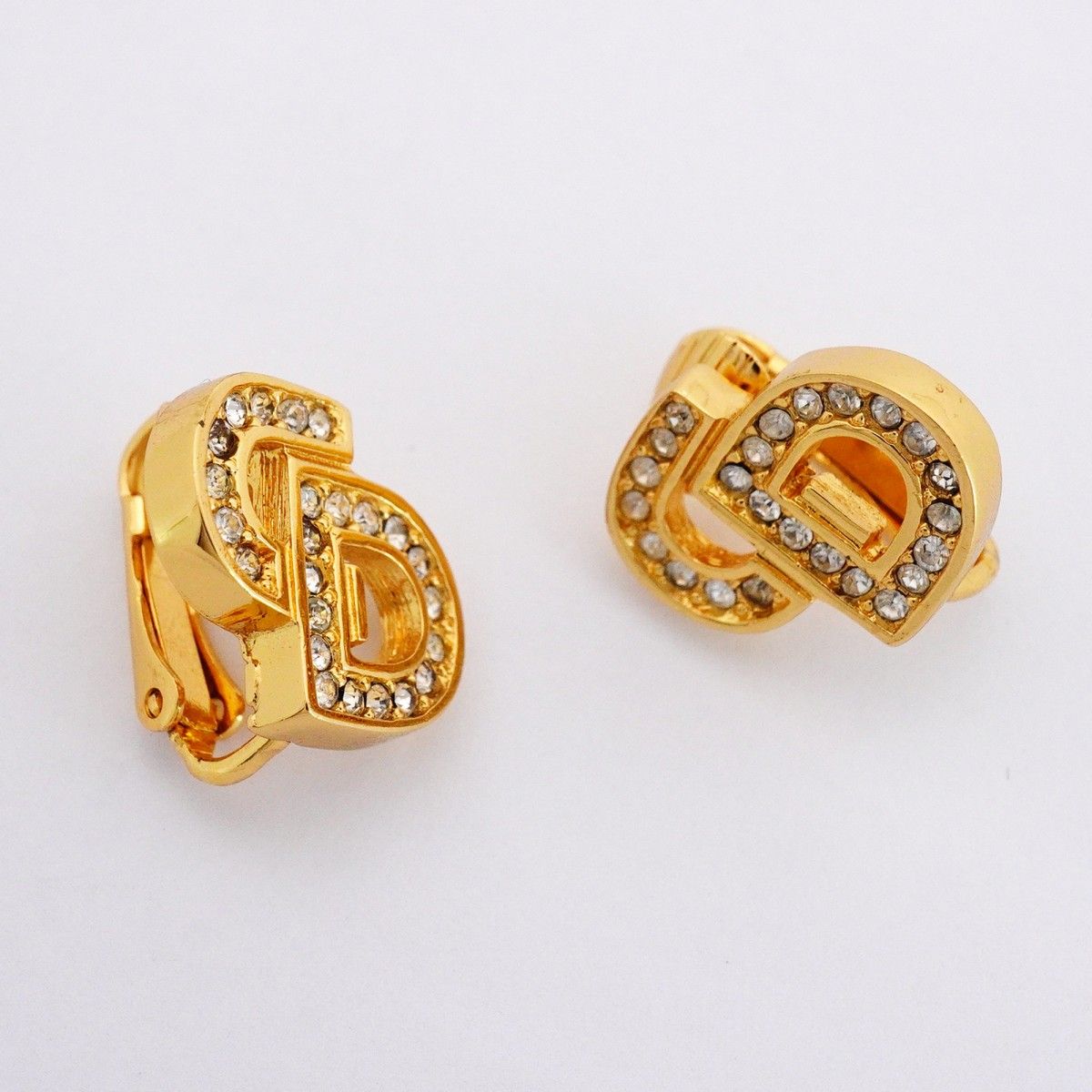 ☆SALE【6jfb0165-k】クリスチャンディオール イヤリング CDロゴ GP
