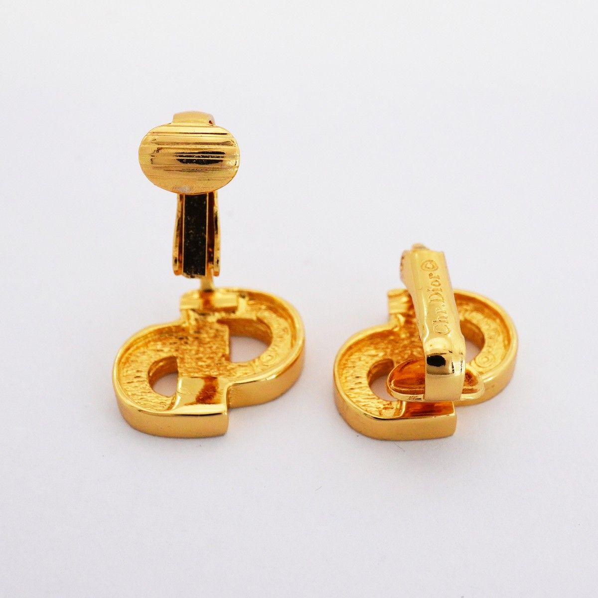 ☆SALE【6jfb0165-k】クリスチャンディオール イヤリング CDロゴ GP
