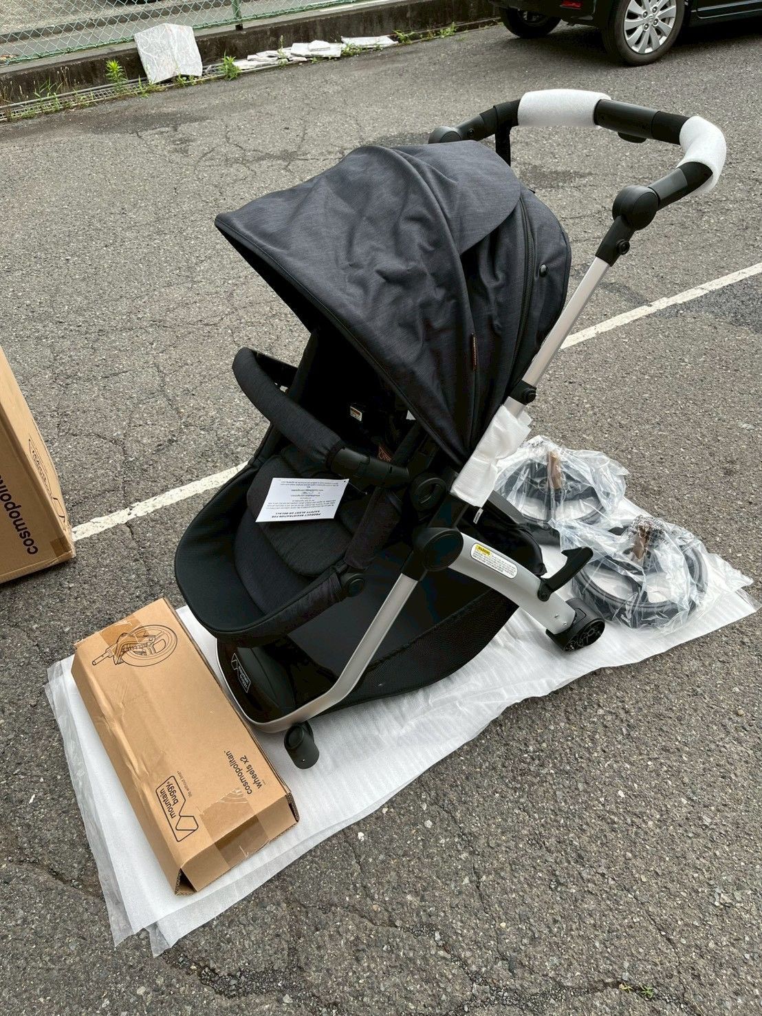 未使用 直接引取可 マウンテンバギー コスモポリタン ワインレッド 4輪 