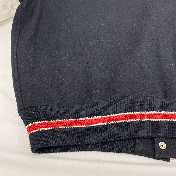 STUSSY/ステューシー OLD 90s USA製 BURLY GEAR ワッペン付き 袖レザー