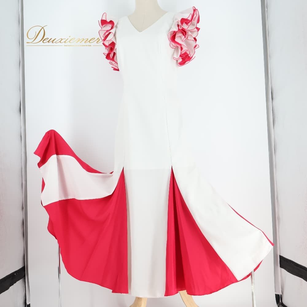 フラメンコ 衣装 creaciones Roal ドレス ワンピース ホワイト系
