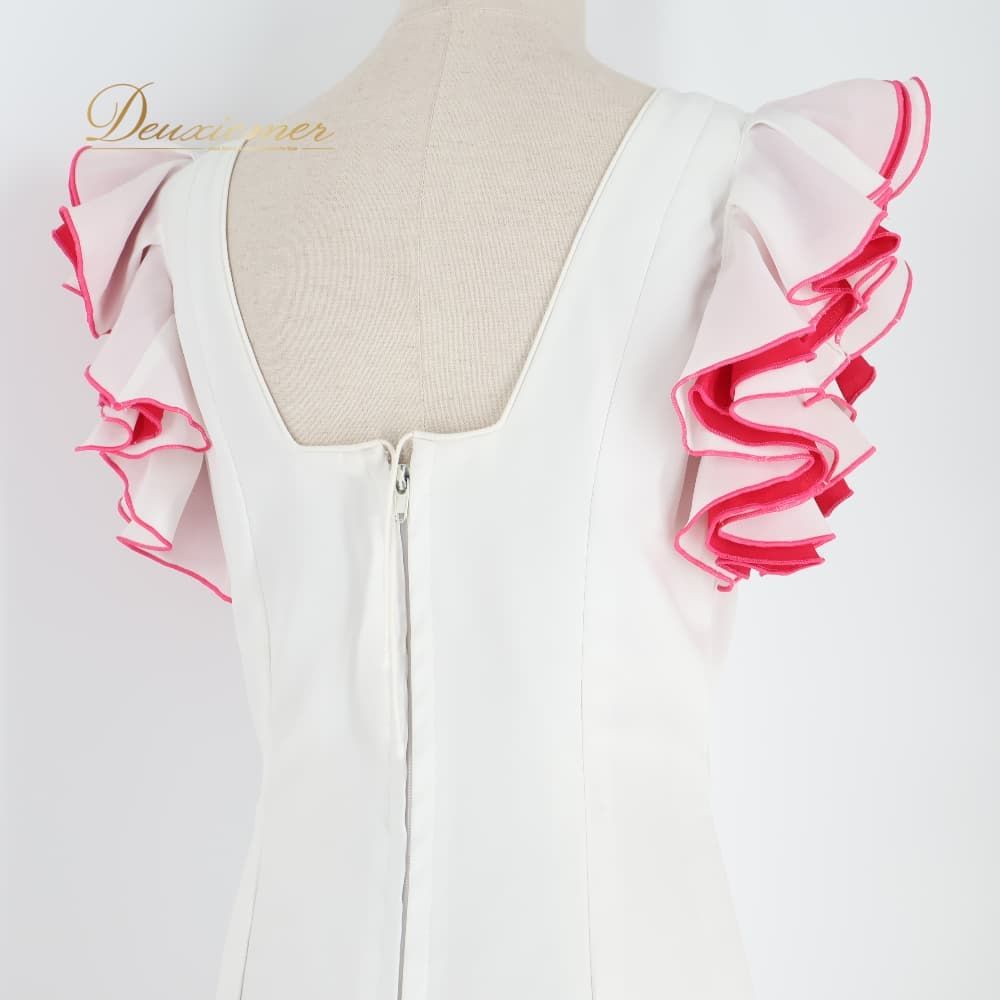 フラメンコ 衣装 creaciones Roal ドレス ワンピース ホワイト系