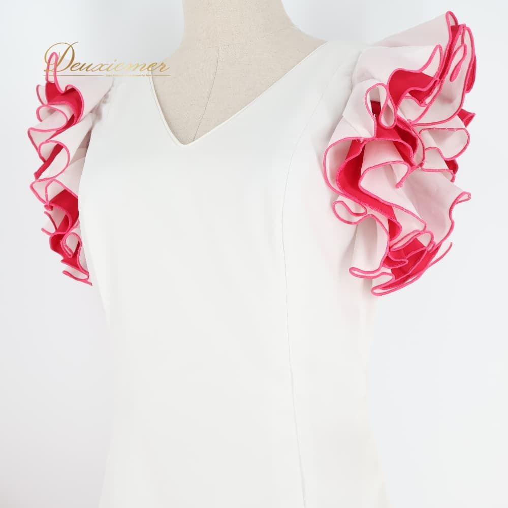 フラメンコ 衣装 creaciones Roal ドレス ワンピース ホワイト系