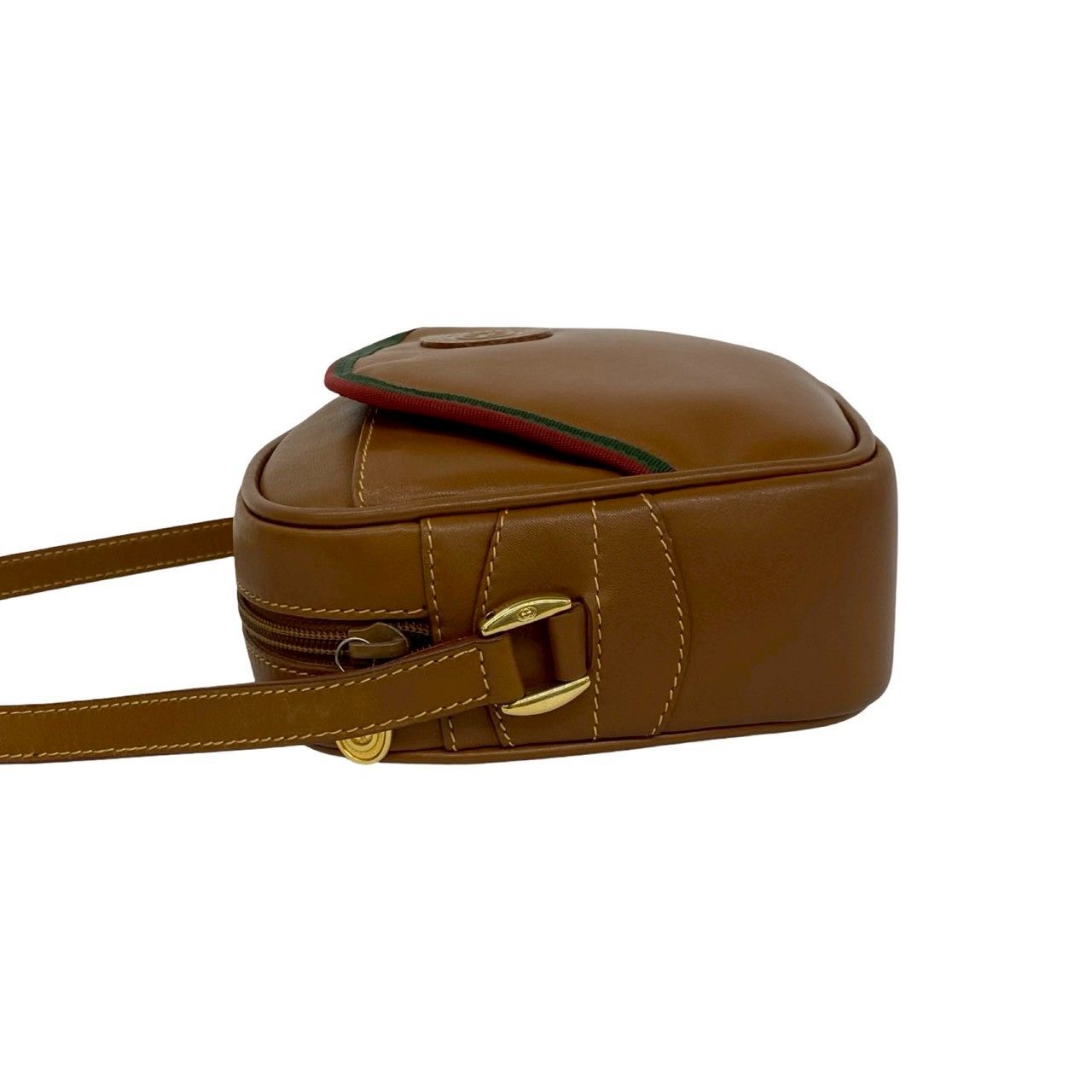 極 美品 GUCCI グッチ オールドグッチ シェリーライン GG ロゴ レザー
