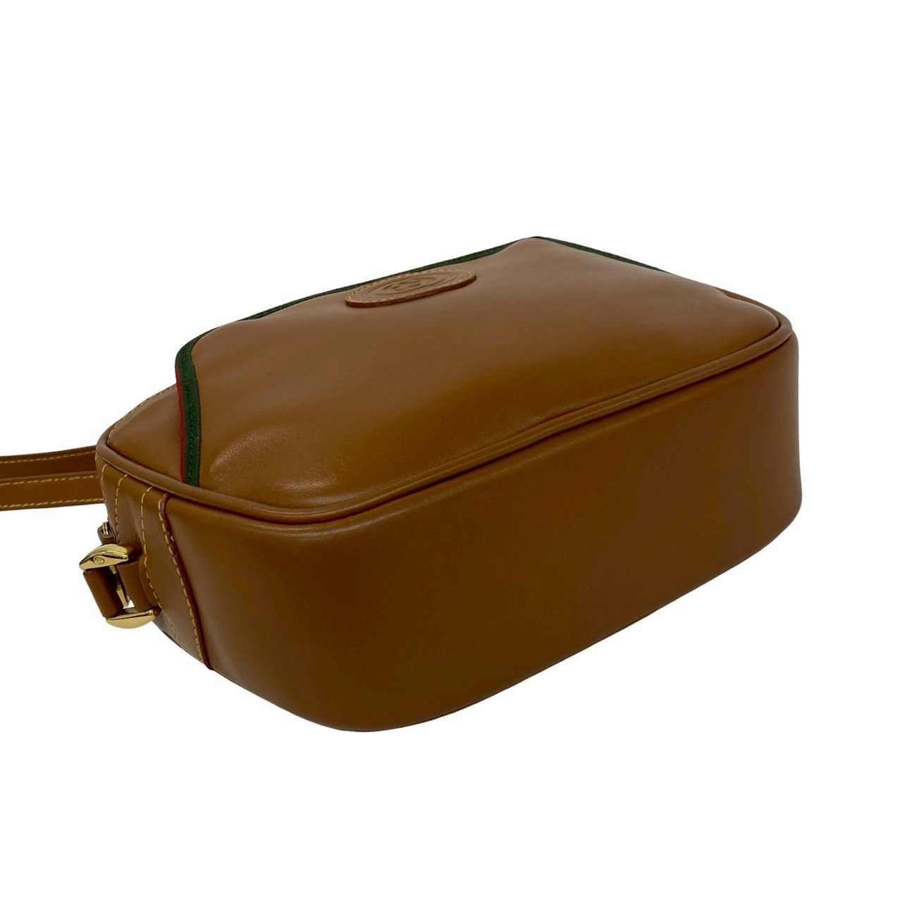 極 美品 GUCCI グッチ オールドグッチ シェリーライン GG ロゴ レザー