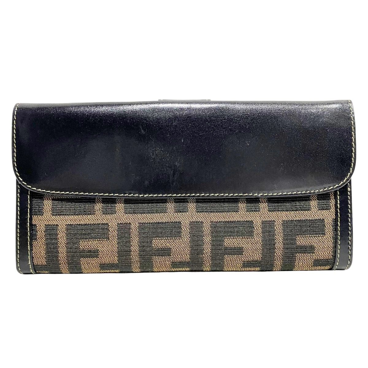 フェンディ FENDI ズッカ柄 長財布 キャンバス×レザー 2804-30806 ユニ