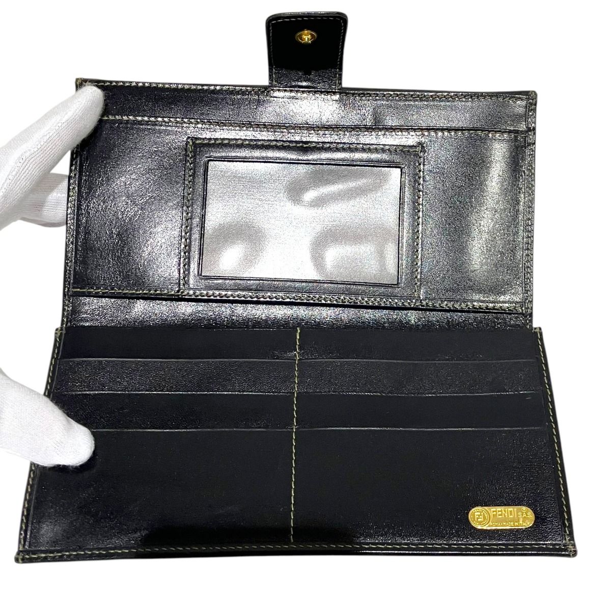 フェンディ FENDI ズッカ柄 長財布 キャンバス×レザー 2804-30806 ユニ