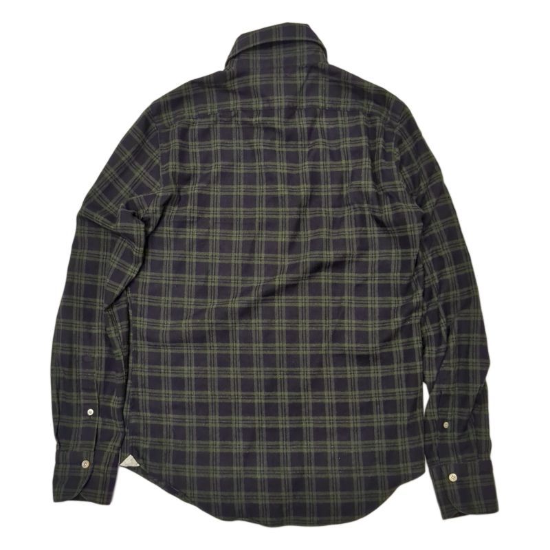 中古A Finamore フィナモレ メンズ シャツ 長袖 タータンチェック