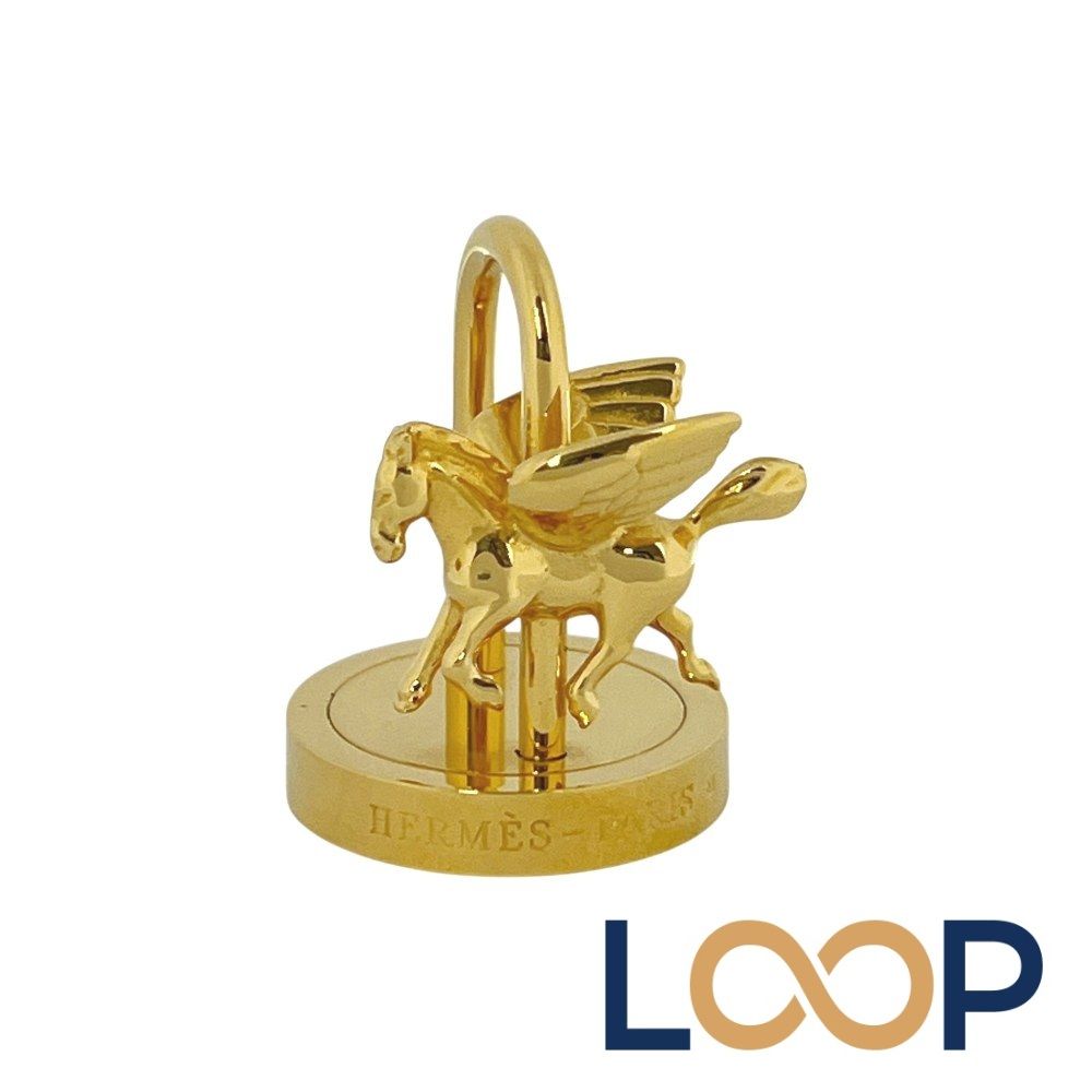 エルメス ■新同■ カデナ アーネダンス ペガサス バックチャーム キーホルダー 2007 ゴールド GP 箱 【409530】8