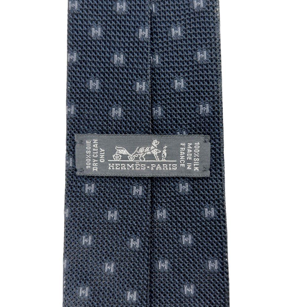 エルメス □新同□ ネクタイ H柄 スーツ ビジネス ファッション シルク