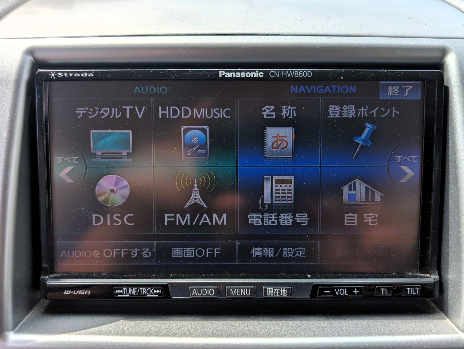 動作確認済 パナソニック ストラーダ CN-HW860D カーナビ ETCセット